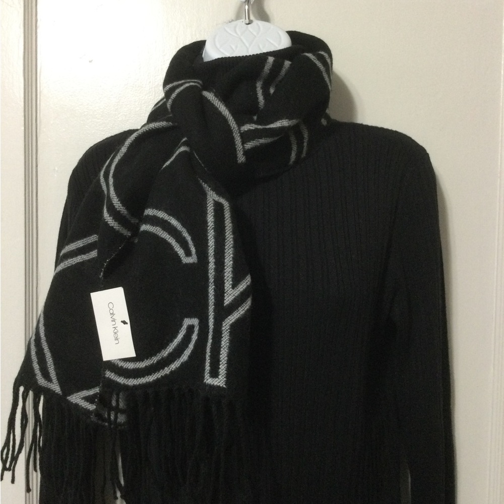 Calvin Klein CK Monogram Logo Scarf , NWT